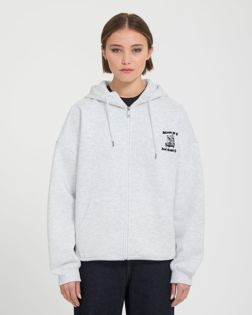 Sudadera con capucha y cremallera Ozzy - Bone Heather