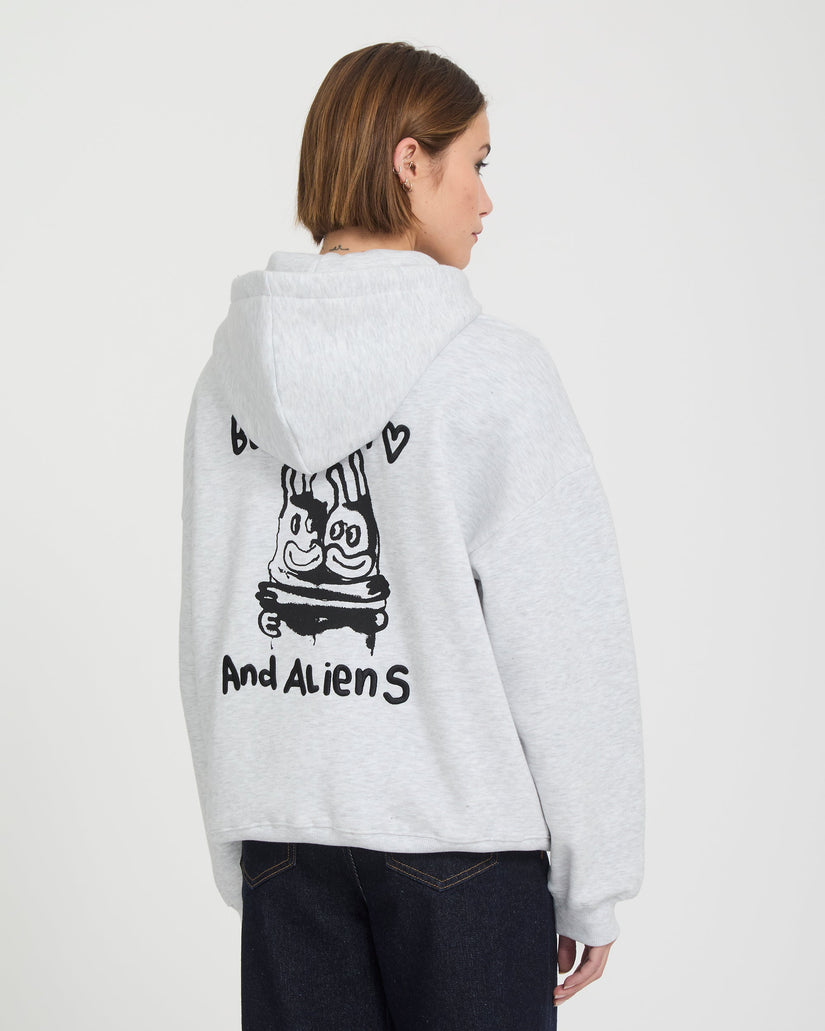 Sudadera con capucha y cremallera Ozzy - Bone Heather