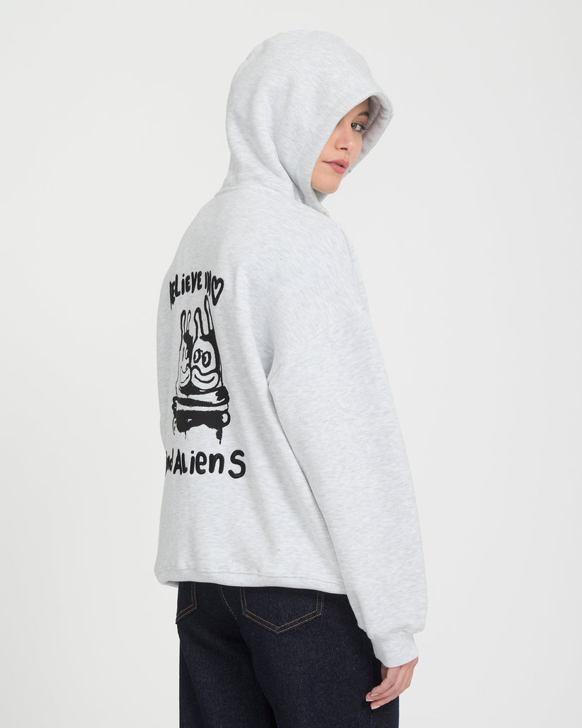 Sudadera con capucha y cremallera Ozzy - Bone Heather