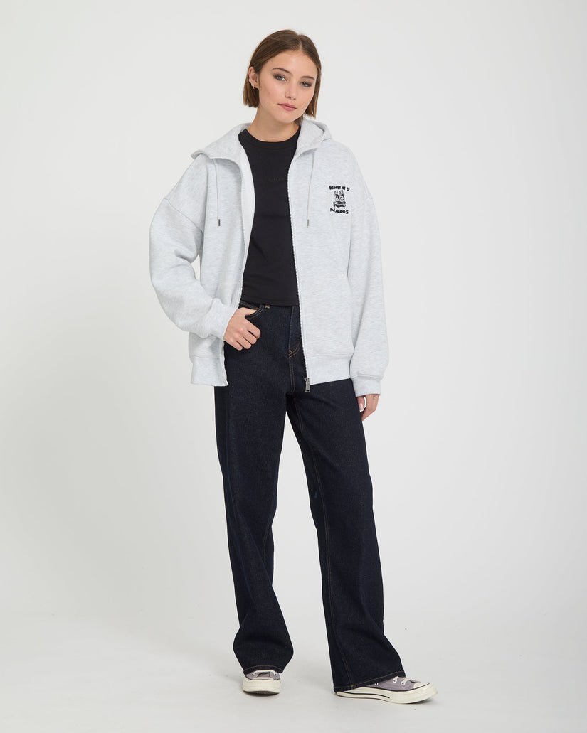 Sudadera con capucha y cremallera Ozzy - Bone Heather