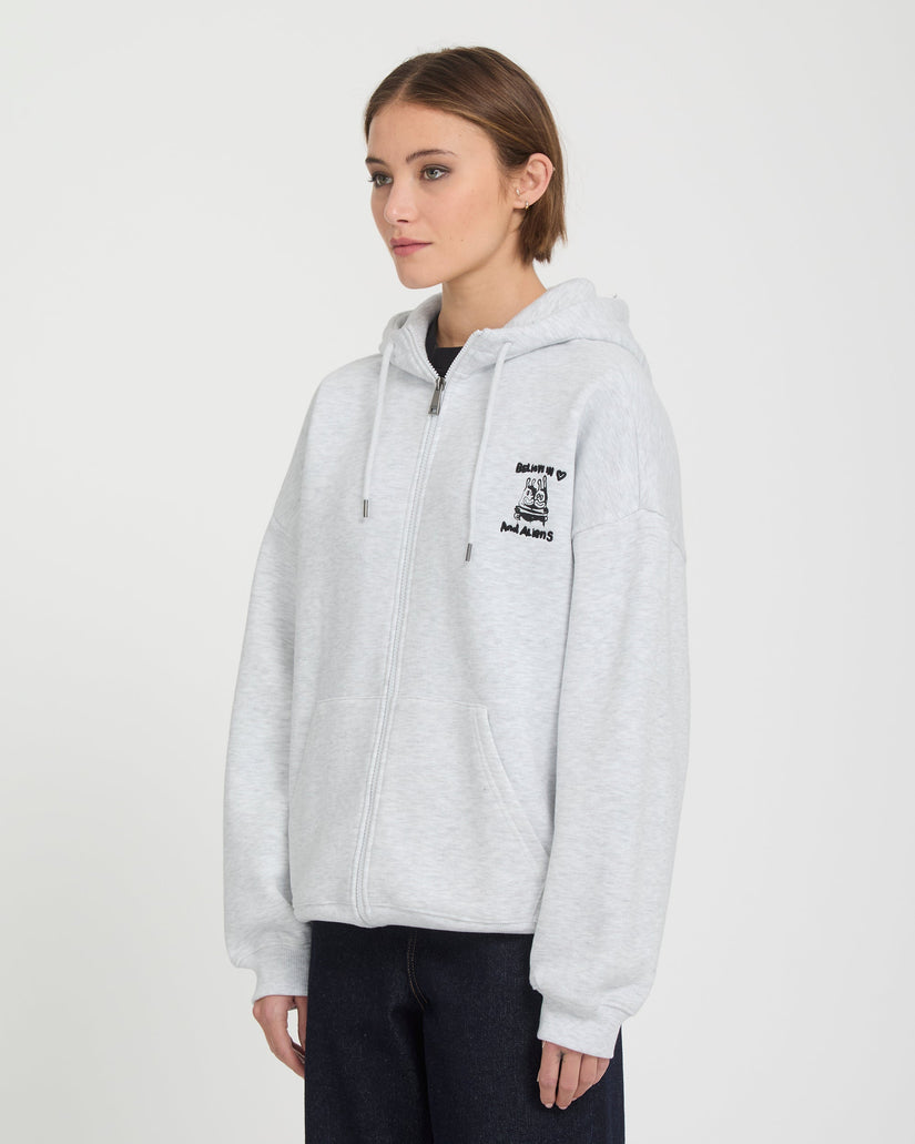 Sudadera con capucha y cremallera Ozzy - Bone Heather