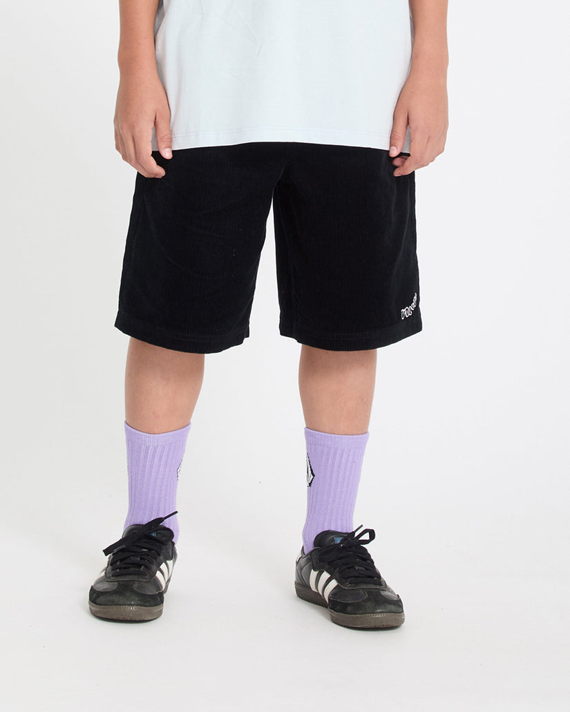Pantalón corto de pana con cintura elástica Outer Spaced - Black - (NIÑOS)