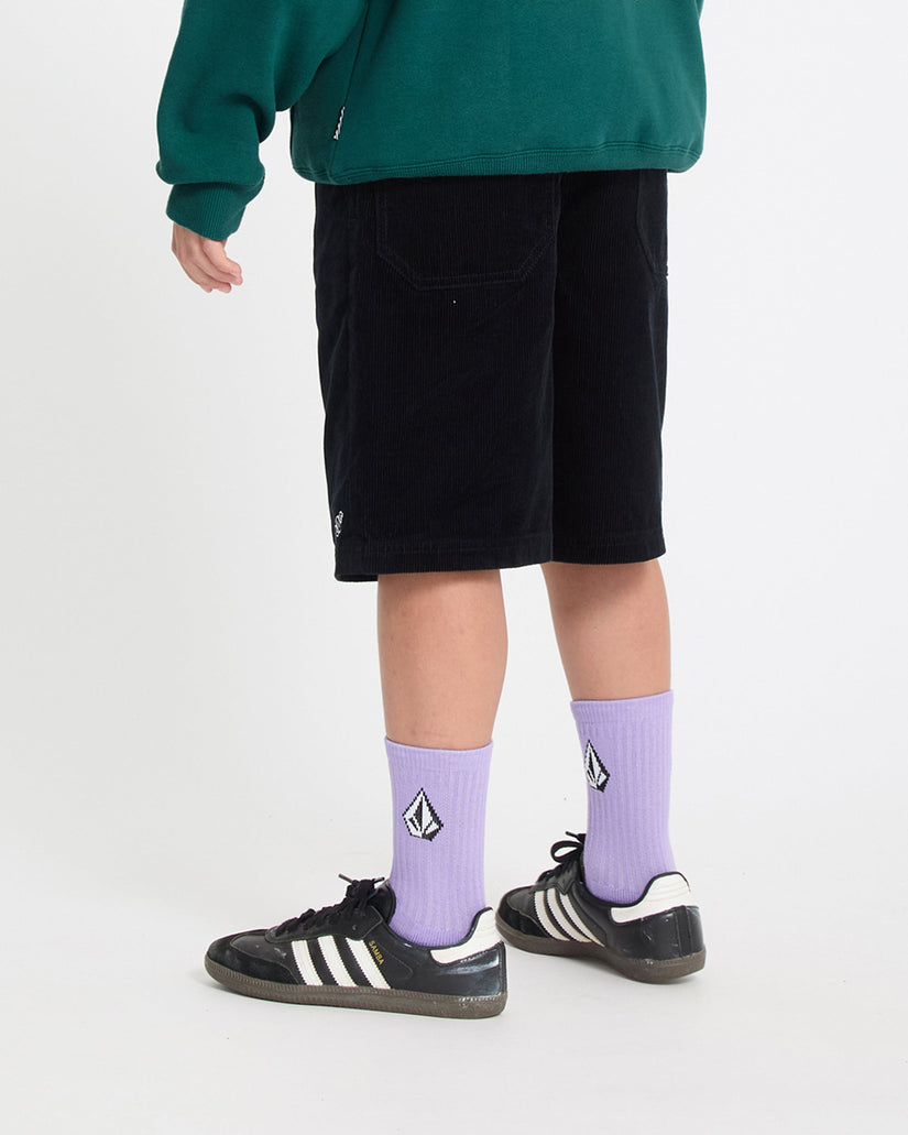 Pantalón corto de pana con cintura elástica Outer Spaced - Black - (NIÑOS)
