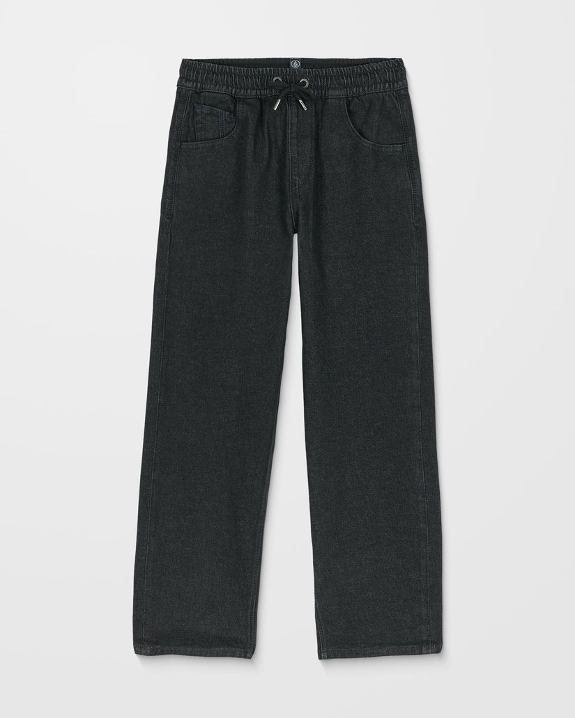 Pantalón Vaquero Con Cintura Elástica Freazy Loose - Black Wash - (NIÑOS)