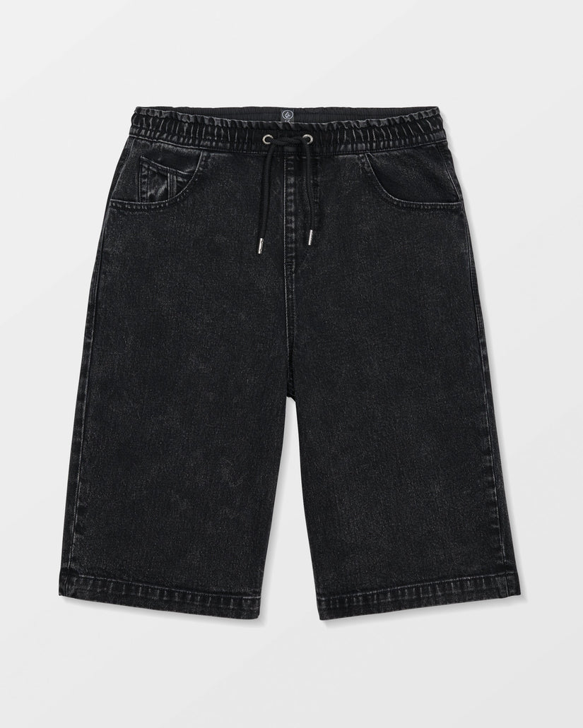 Pantalón corto vaquero con cintura elástica Freazy Loose - Blackity Black - (NIÑOS)