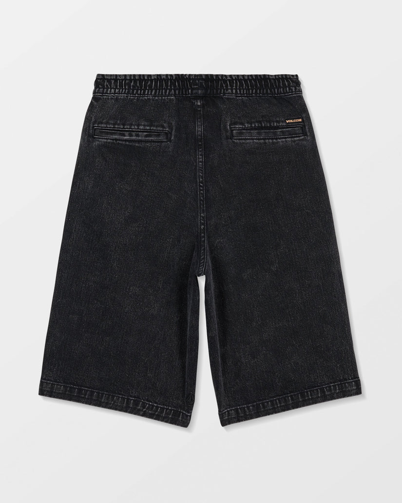 Pantalón corto vaquero con cintura elástica Freazy Loose - Blackity Black - (NIÑOS)