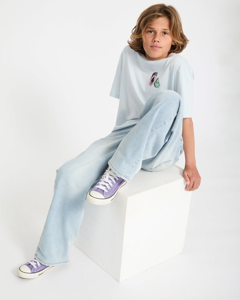 Camiseta Aura - Light Blue Acid - (NIÑOS)