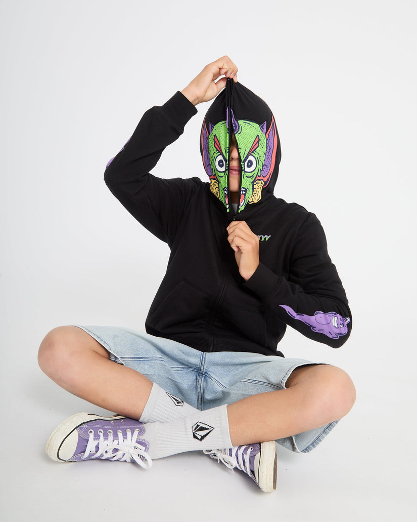 Sudadera con capucha y cremallera Ben Sanair - Black - (NIÑOS)