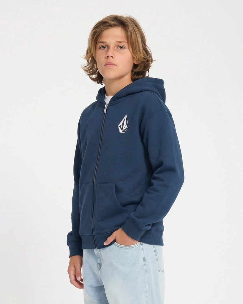 Sudadera con capucha y cremallera Iconic Stone Gid - Dust Bowl Indigo - (NIÑOS)