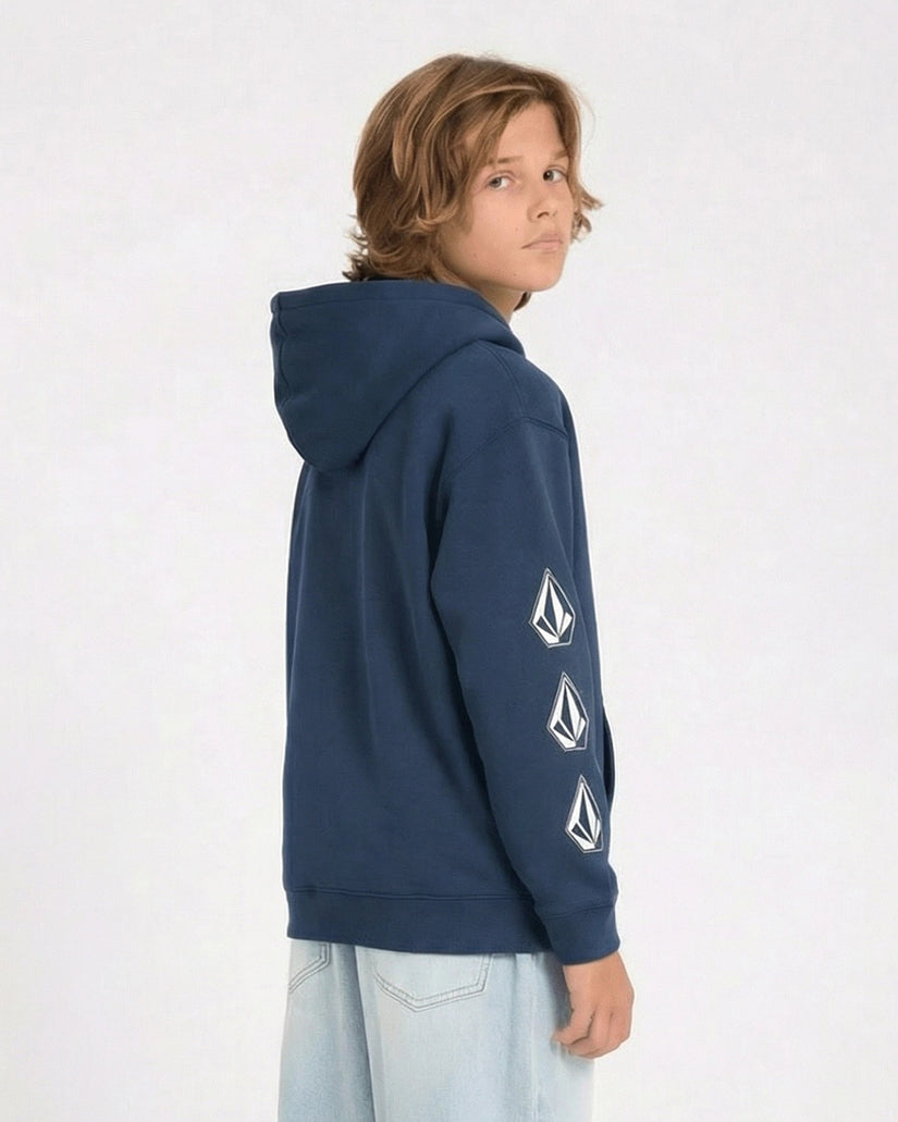 Sudadera con capucha y cremallera Iconic Stone Gid - Dust Bowl Indigo - (NIÑOS)