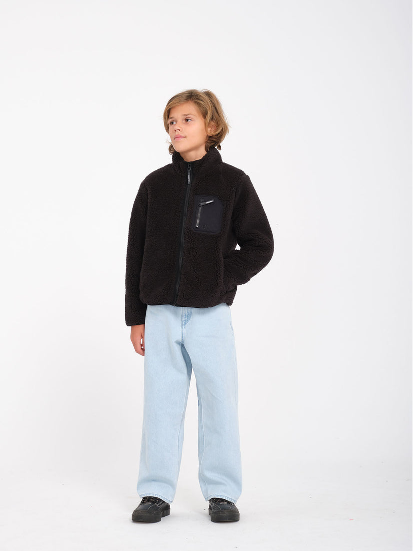 Sudadera Muzzer Fuzzar Zip - Black - (NIÑOS)