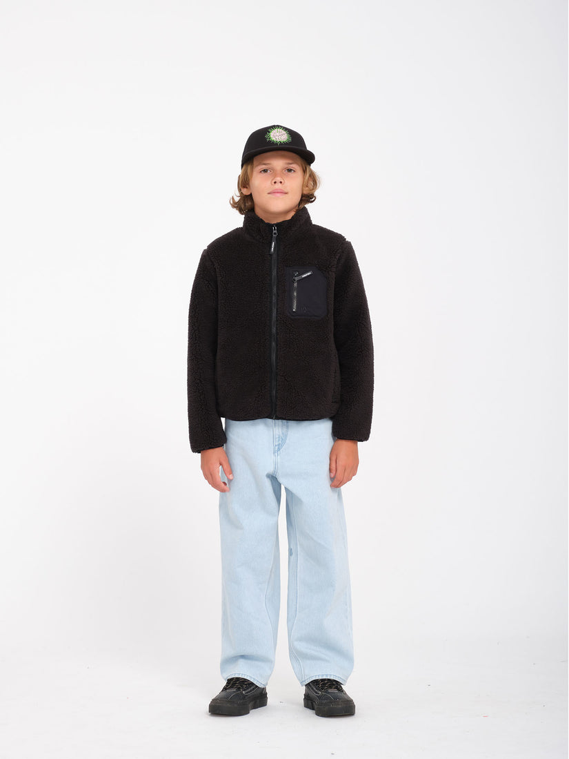 Sudadera Muzzer Fuzzar Zip - Black - (NIÑOS)