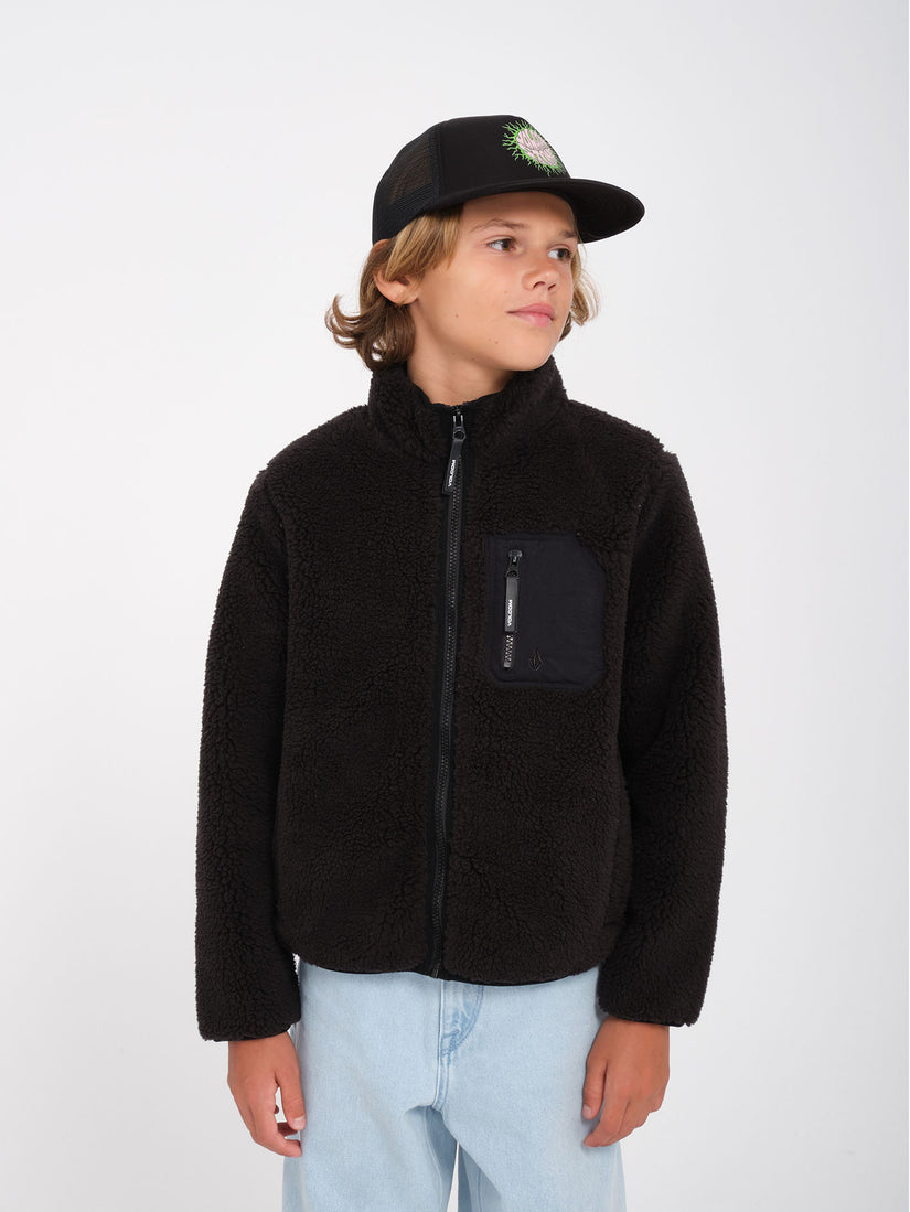 Sudadera Muzzer Fuzzar Zip - Black - (NIÑOS)