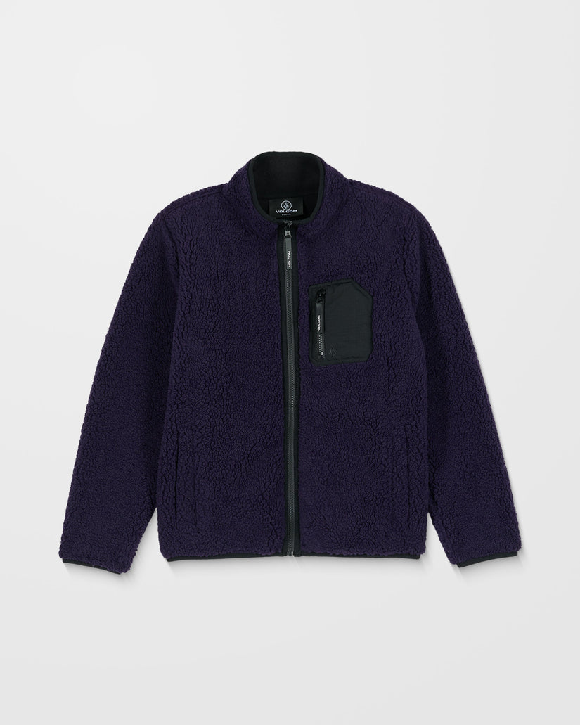 Muzzer Fuzzar Zip Sweatshirt - Dark Purple - (NIÑOS)
