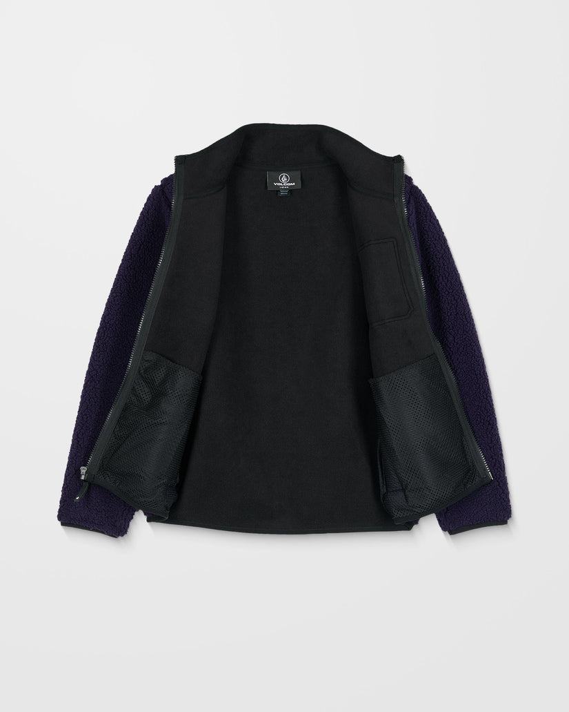 Muzzer Fuzzar Zip Sweatshirt - Dark Purple - (NIÑOS)