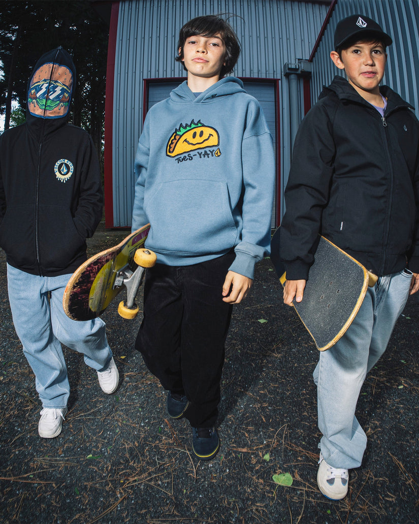 Sudadera Con Capucha Y Cremallera Burgstone - Black - (NIÑOS)