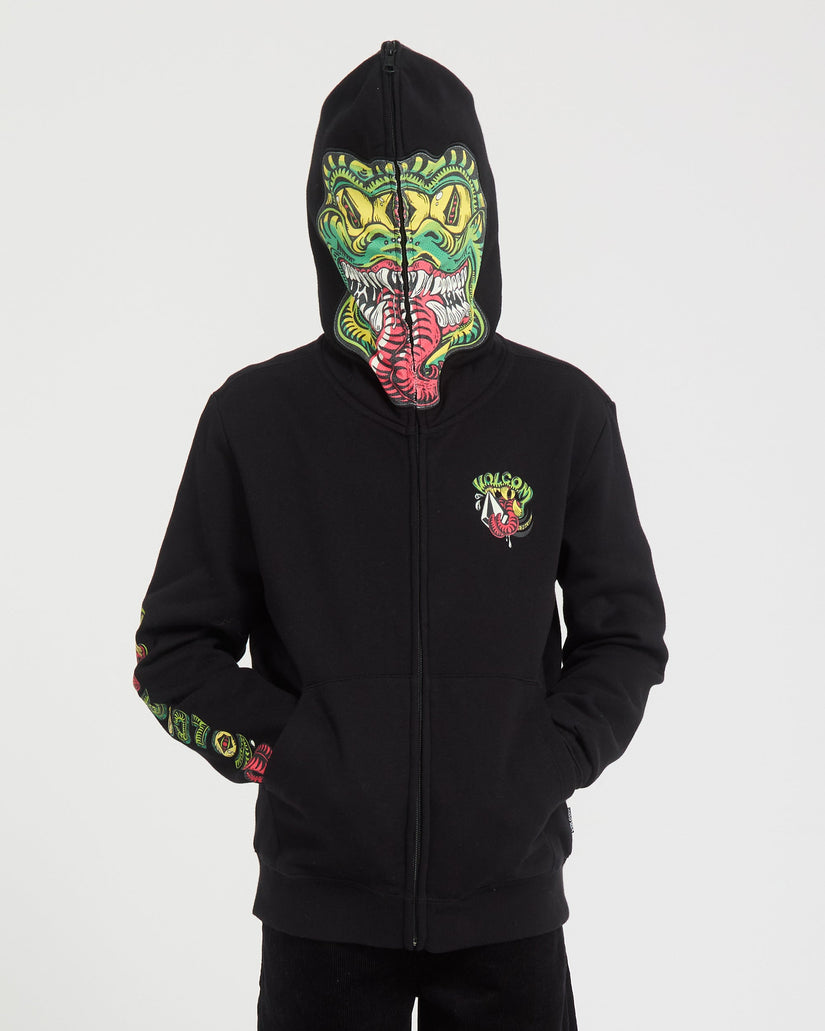 Sudadera con capucha y cremallera Snaky - Black - (NIÑOS)