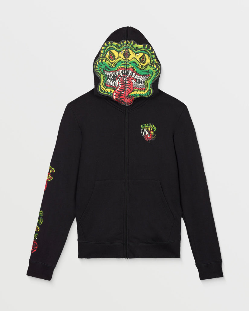 Sudadera con capucha y cremallera Snaky - Black - (NIÑOS)