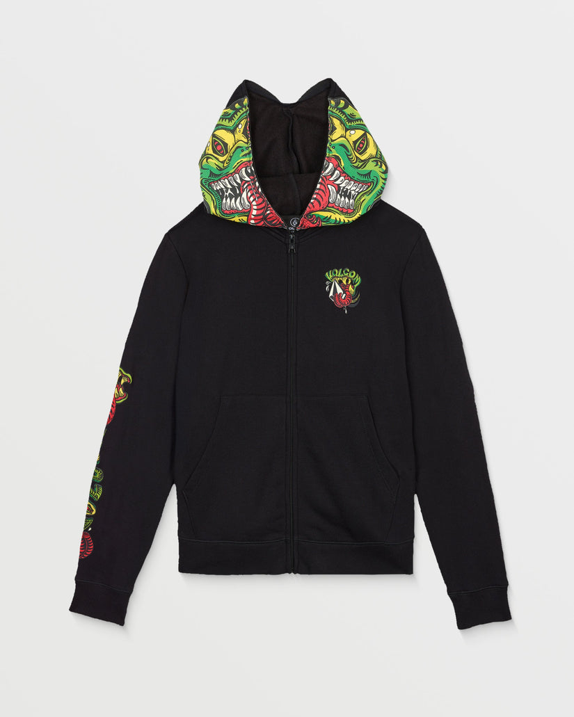 Sudadera con capucha y cremallera Snaky - Black - (NIÑOS)