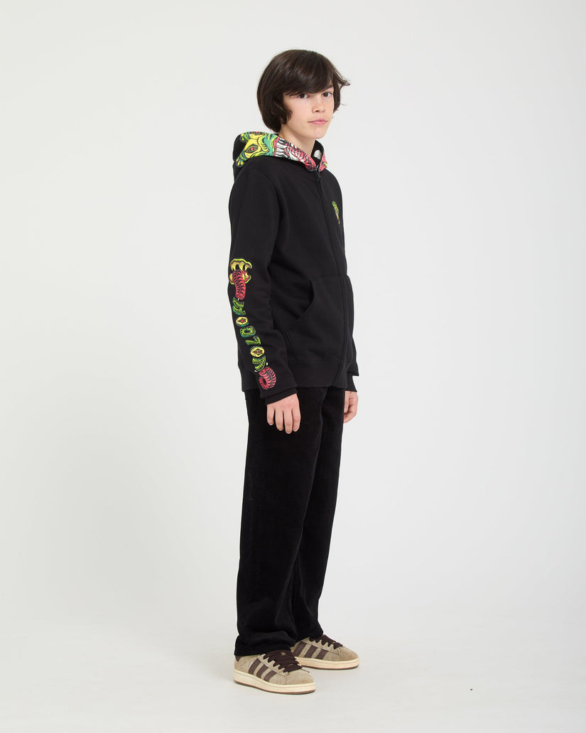 Sudadera con capucha y cremallera Snaky - Black - (NIÑOS)