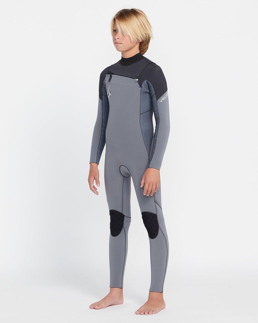 Traje De Neopreno Completo Con Cremallera Y Manga Larga 3/2 Mm - Charcoal - (NIÑOS)