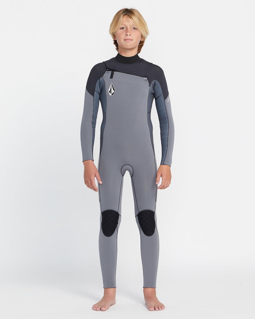 Traje De Neopreno Completo Con Cremallera Y Manga Larga 3/2 Mm - Charcoal - (NIÑOS)