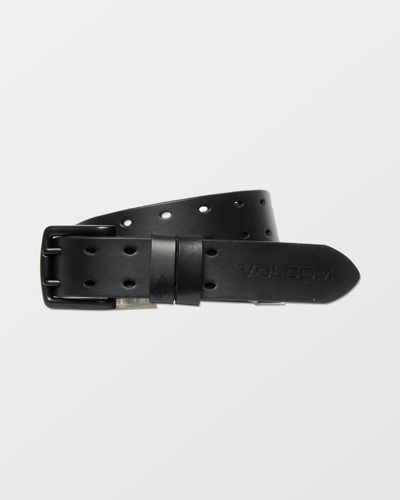 Cinturón de cuero Two Spike - Black
