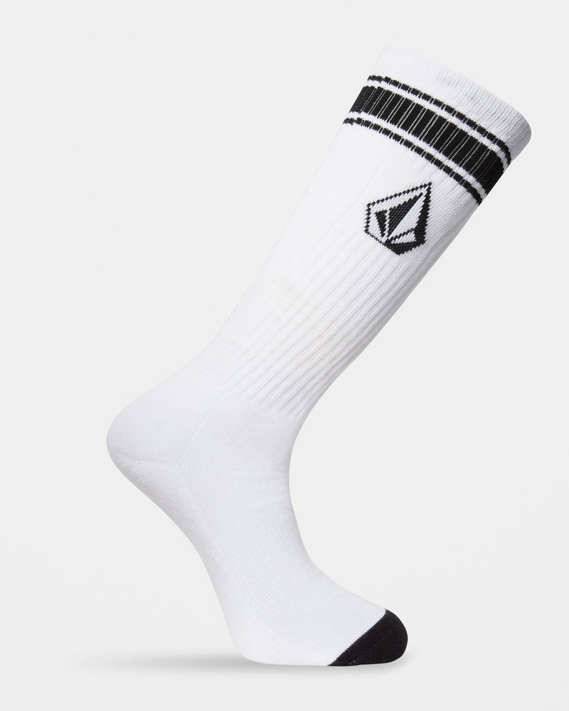 Calcetines High Stripe - White
