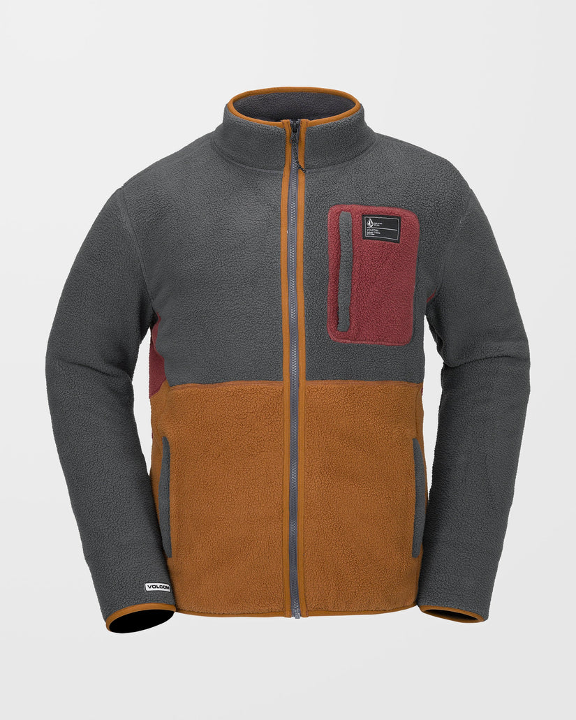 Chaqueta con cremallera Fleecer- Charcoal