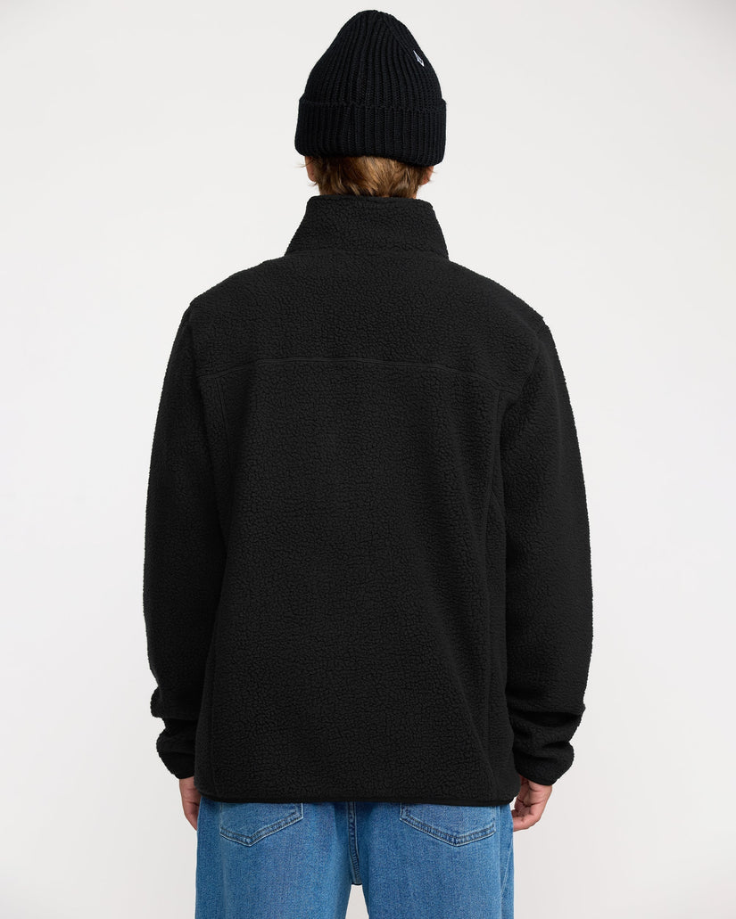 Chaqueta Sherpa con cremallera Nelson - Black