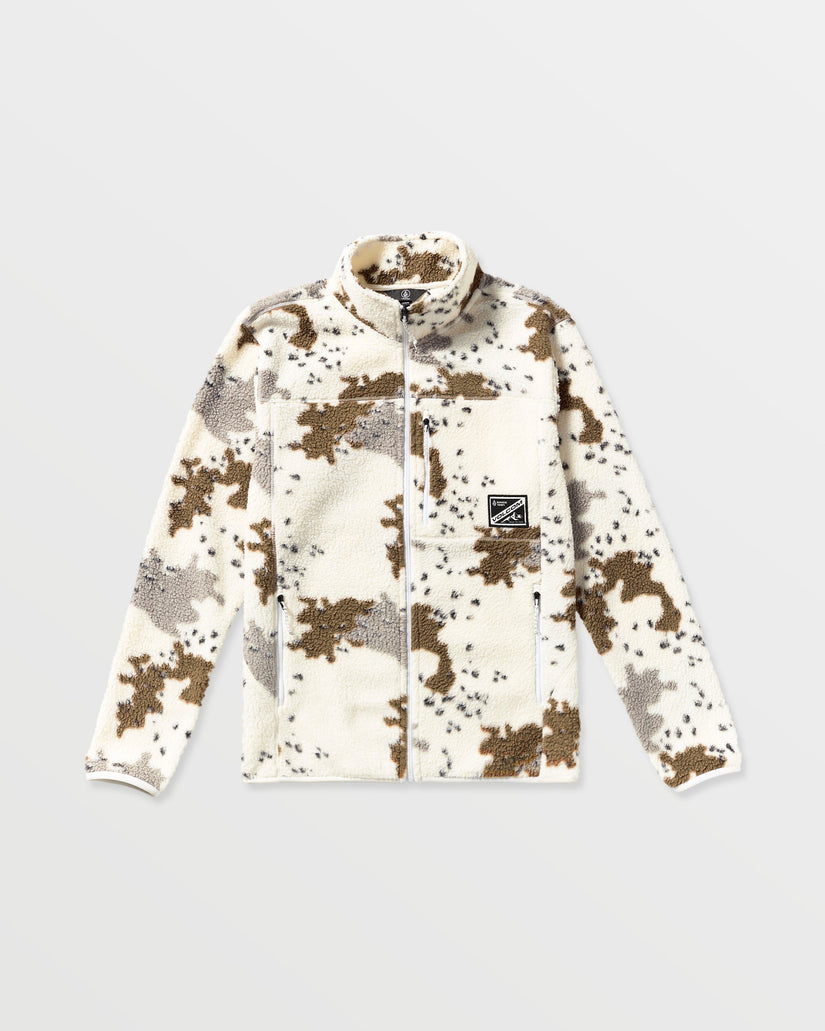 Chaqueta Sherpa con cremallera Nelson - White