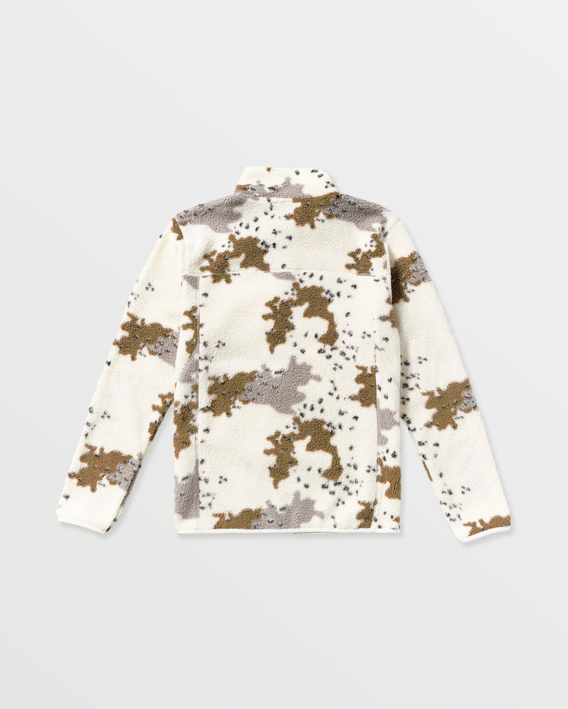 Chaqueta Sherpa con cremallera Nelson - White