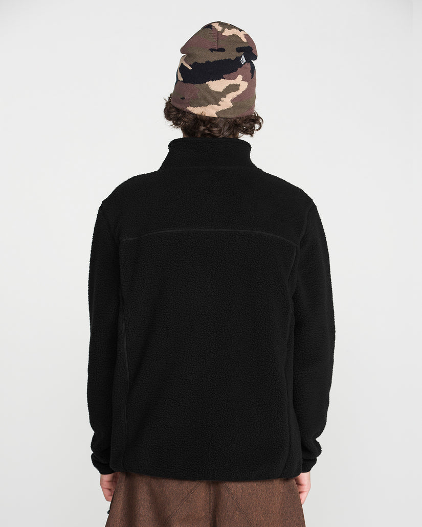 Chaqueta Sherpa con cremallera Nelson - Black
