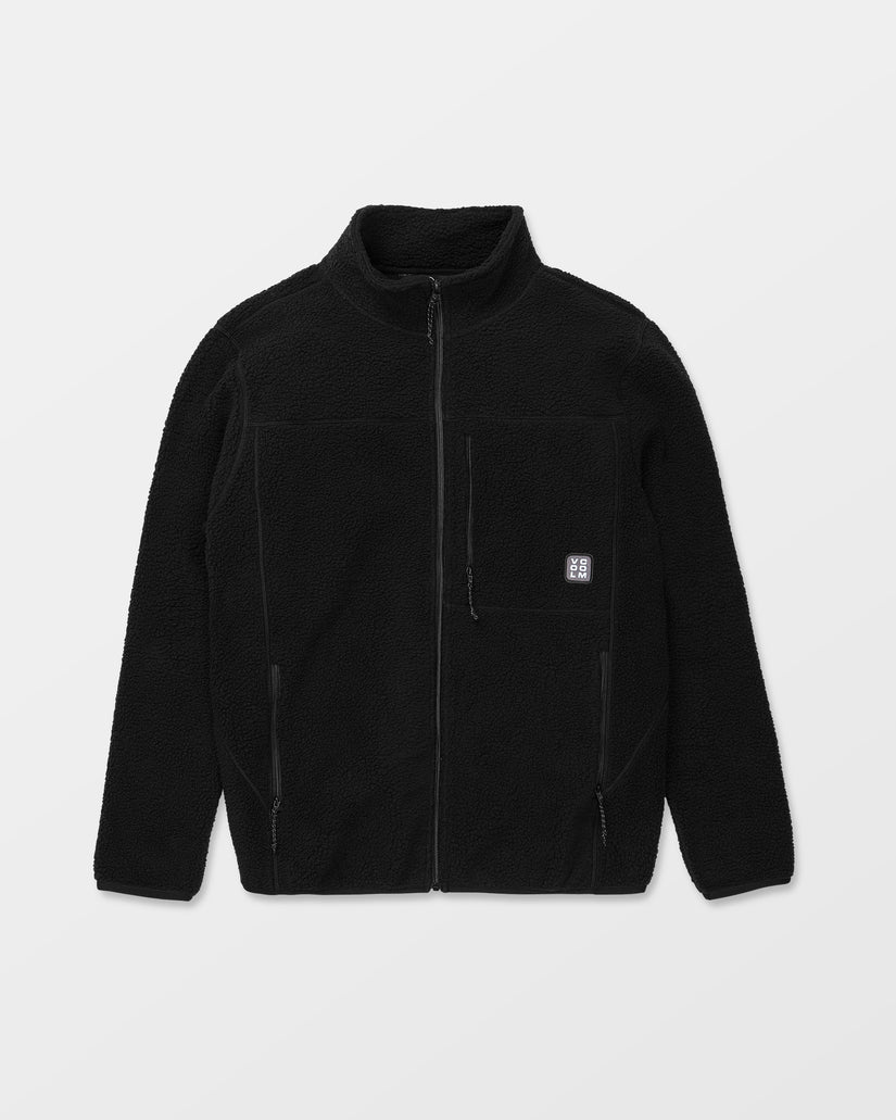 Chaqueta Sherpa con cremallera Nelson - Black