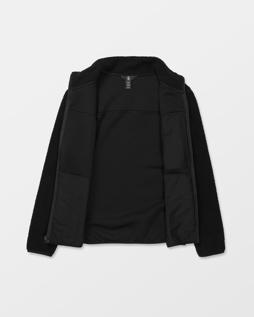 Chaqueta Sherpa con cremallera Nelson - Black