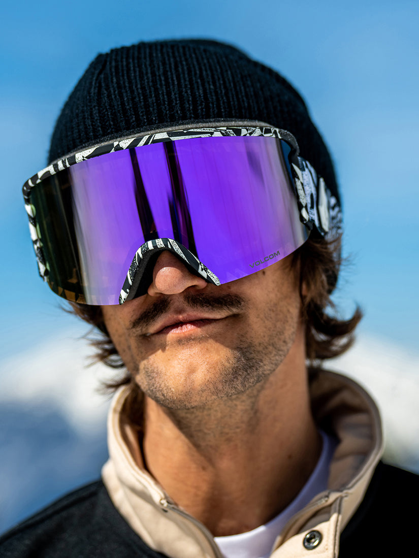 Gafas Op Art (lente bonus amarillo) - PURPLE CHROME