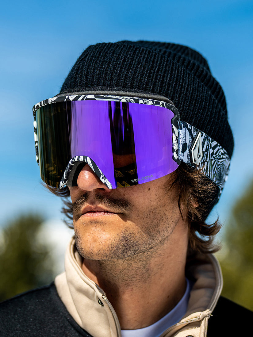 Gafas Op Art (lente bonus amarillo) - PURPLE CHROME
