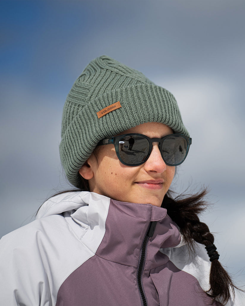 Gorro Stone Knit - Lichen Green
