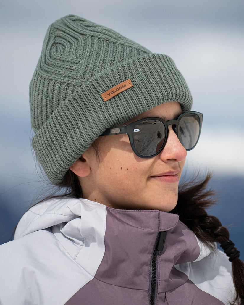 Gorro Stone Knit - Lichen Green