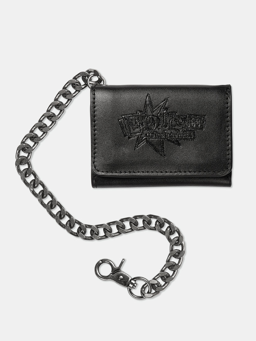 Cartera V Ent Leather  - BLACK