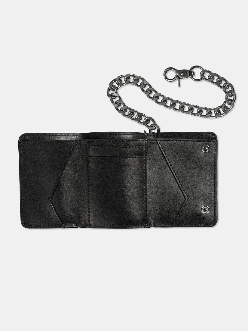 Cartera V Ent Leather  - BLACK