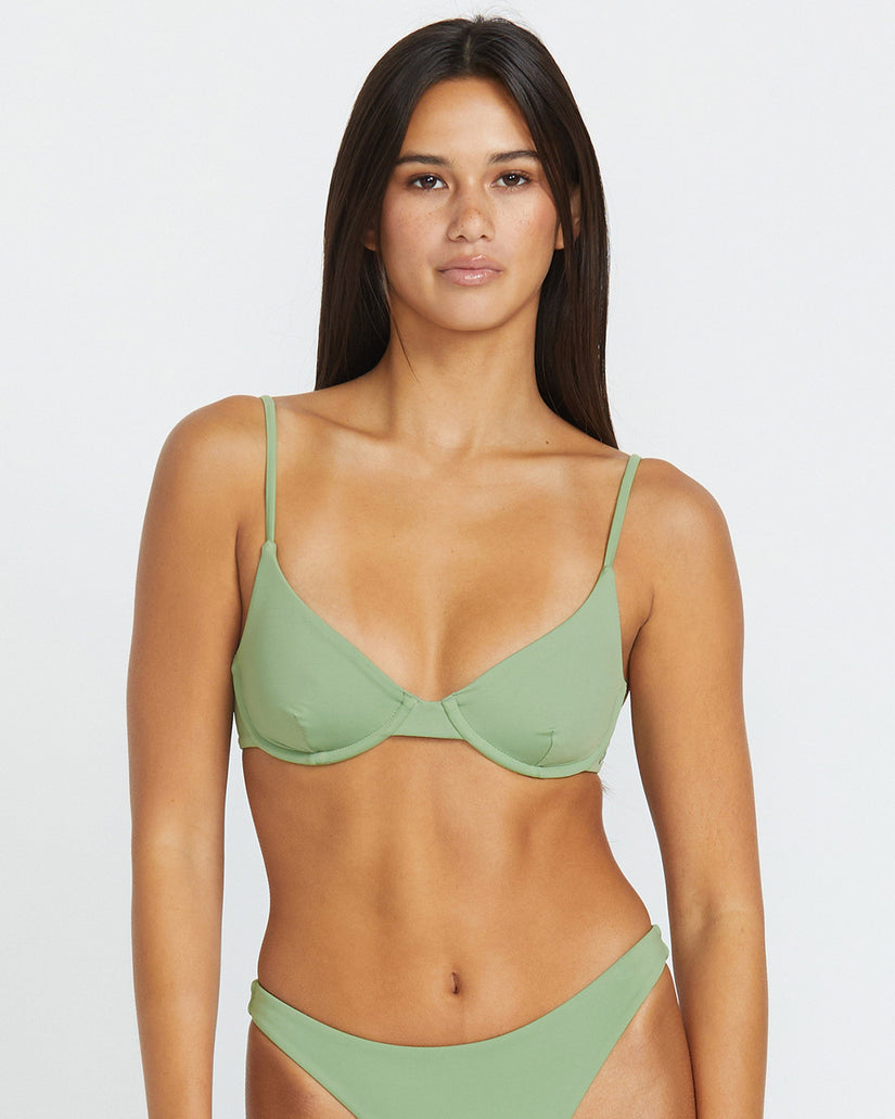 Top de bikini Simply Seamless Demi Uwire - GRASS GREEN