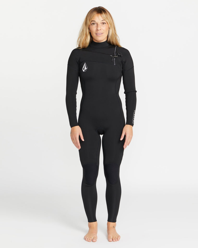 Traje De Neopreno Con Cremallera En El Pecho 4/3Mm - Black