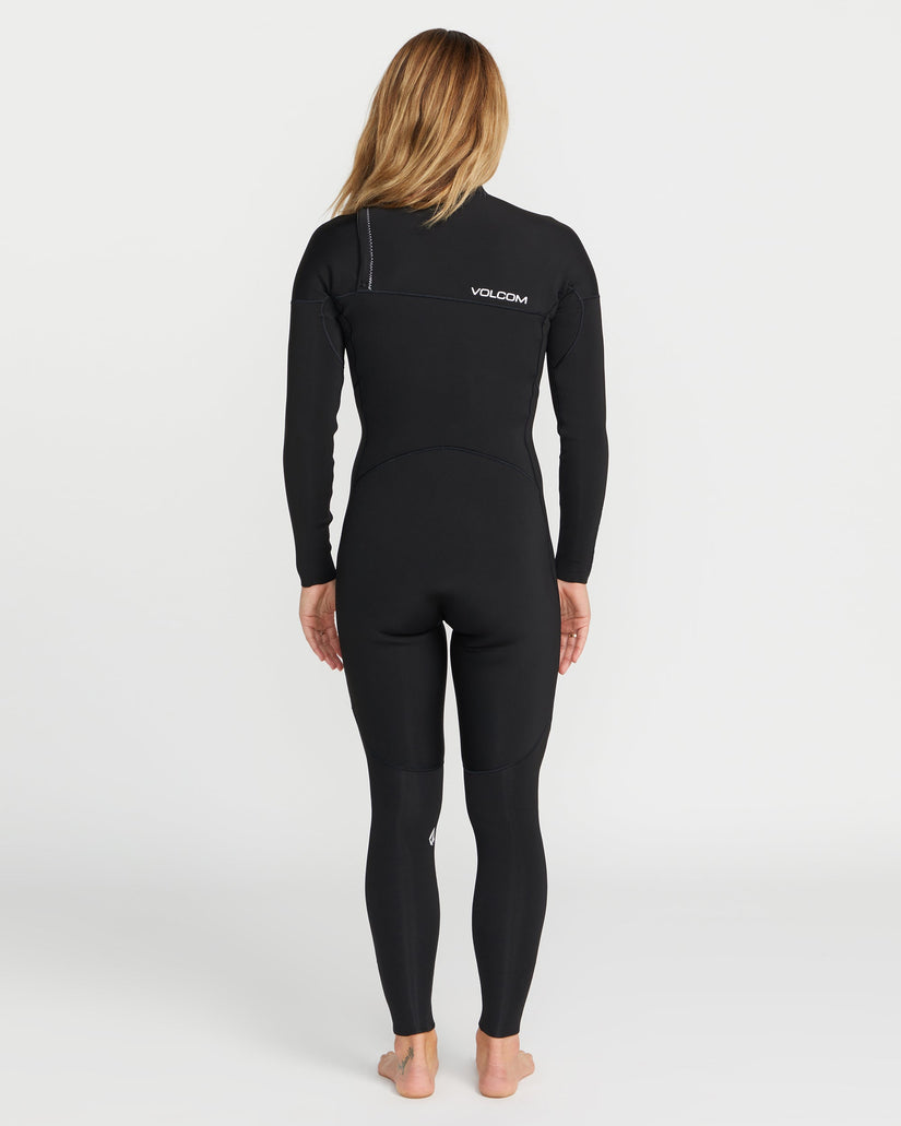 Traje De Neopreno Con Cremallera En El Pecho 4/3Mm - Black