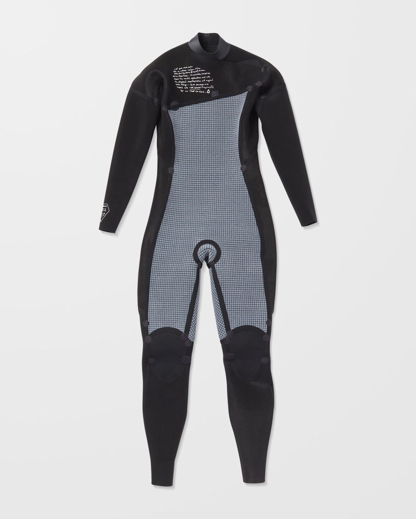 Traje De Neopreno Con Cremallera En El Pecho 4/3Mm - Black