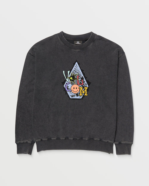 Sudadera Psychosis - WASHED BLACK - (NIÑOS)