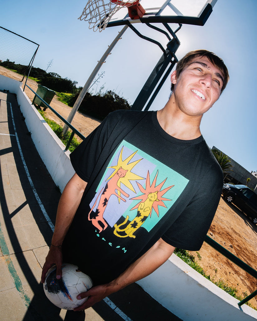 Camiseta Longo Cats - Black