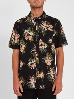 Floral With Cheese Shirt - Black (A0412112_BLK) [F]