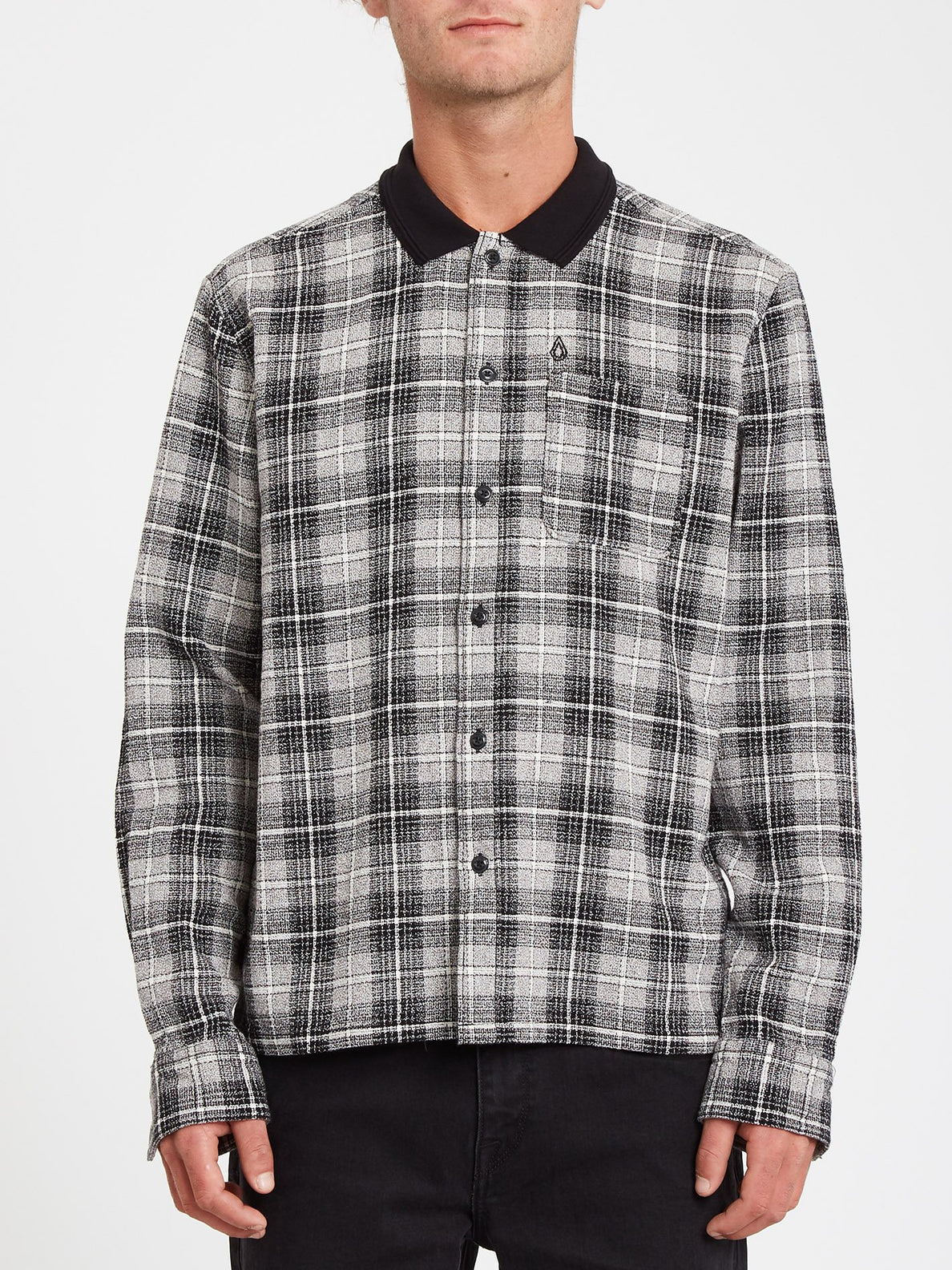 Louie Lopez Flannel Shirt - BLACK (A0532104_BLK) [F]