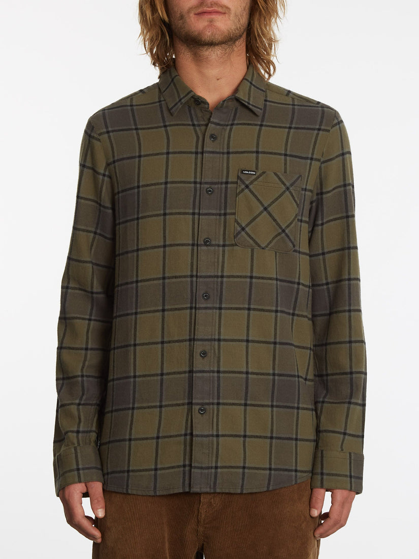 Caden Plaid Shirt - MILITARY (A0532203_MIL) [F]